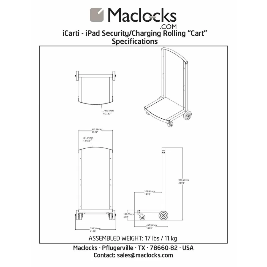 Chariot de charge tablettes 32 unites Cartipad Duo - Maclock Compulocks CL-Duo-cart﻿ Cartipad duo ElockStore ﻿ref00235 6