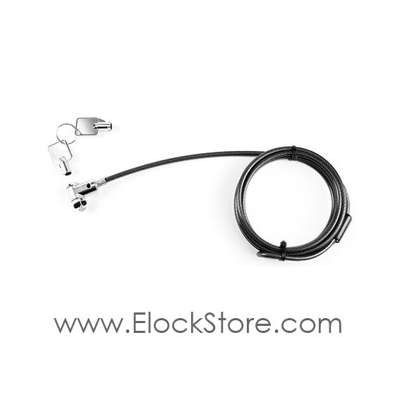 Cable antivol informatique Ultra Slim à clé universel - Noir Argenté - Maclocks CL15 1