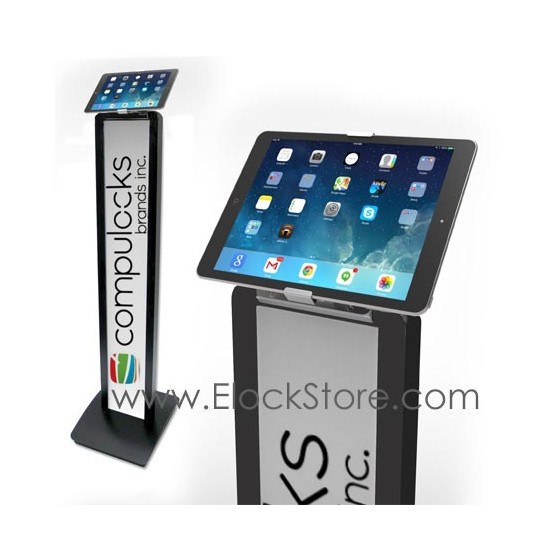 Borne tablette universelle - Pied totem BrandMe Cling On - Noir - Maclocks 140BCLG10 ElockStore REF00380 1