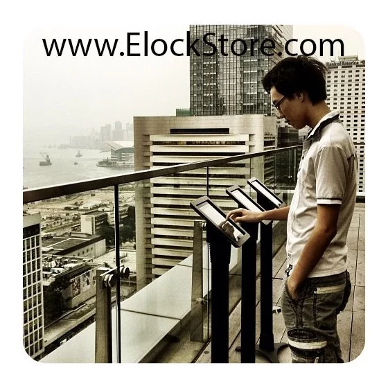 Borne totem Galaxy tab A 10.1 - Pied Ajustable et Kiosque Space - Noir - Maclocks 147B910AGEB