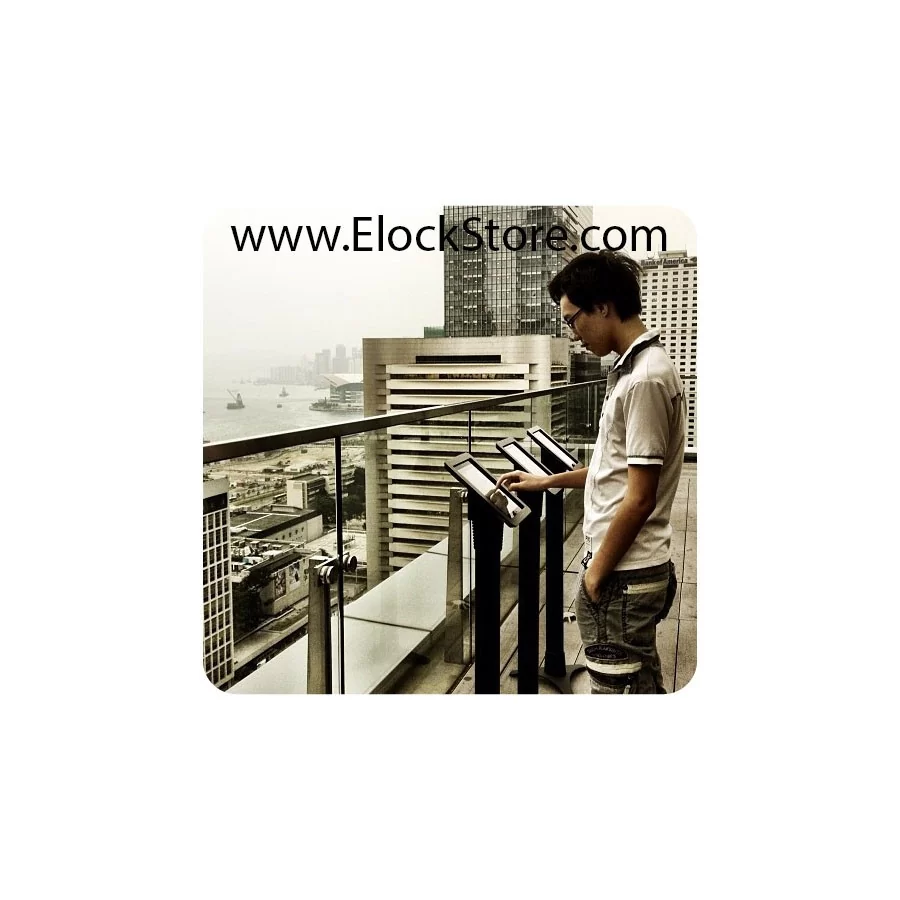 Borne totem Galaxy tab A 10.1 - Pied Ajustable et Kiosque Space - Noir - Maclocks 147B910AGEB