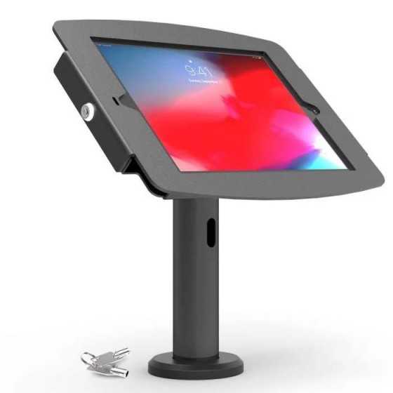 Borne iPad avec pied de table - Space Rise Noir Maclocks