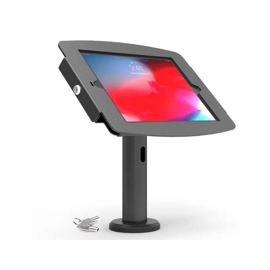 Borne iPad avec pied de table - Space Rise Noir Maclocks