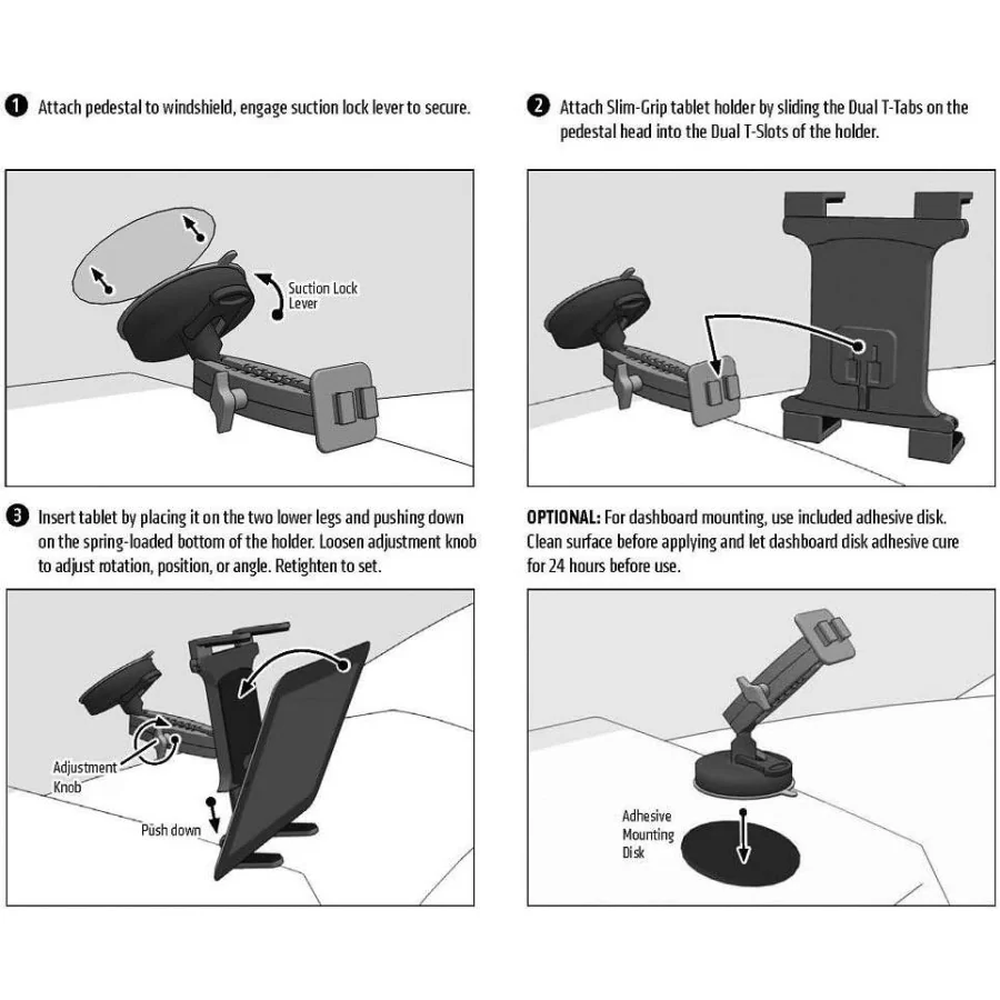 Support Tablette à ventouse pour Tableau de Bord ARKON TABRM079