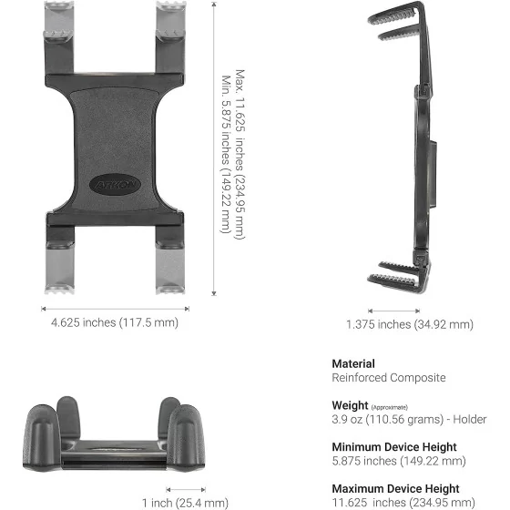 Support Tablette à ventouse pour Tableau de Bord ARKON TABRM079