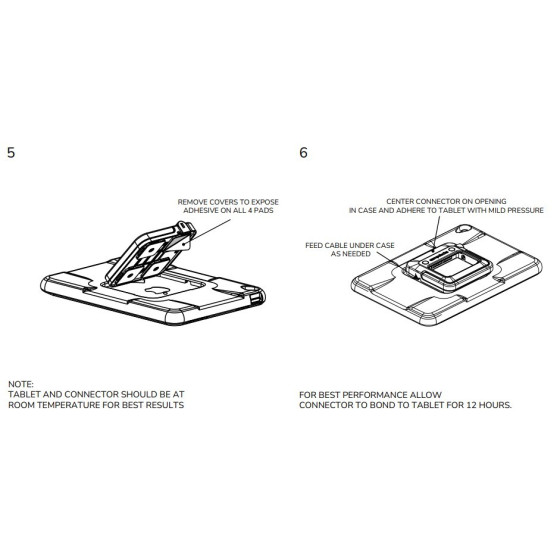 Support iPad Mural Amovible avec Charge sans fil et Transfert de données - Maclocks - PowerMove Wall