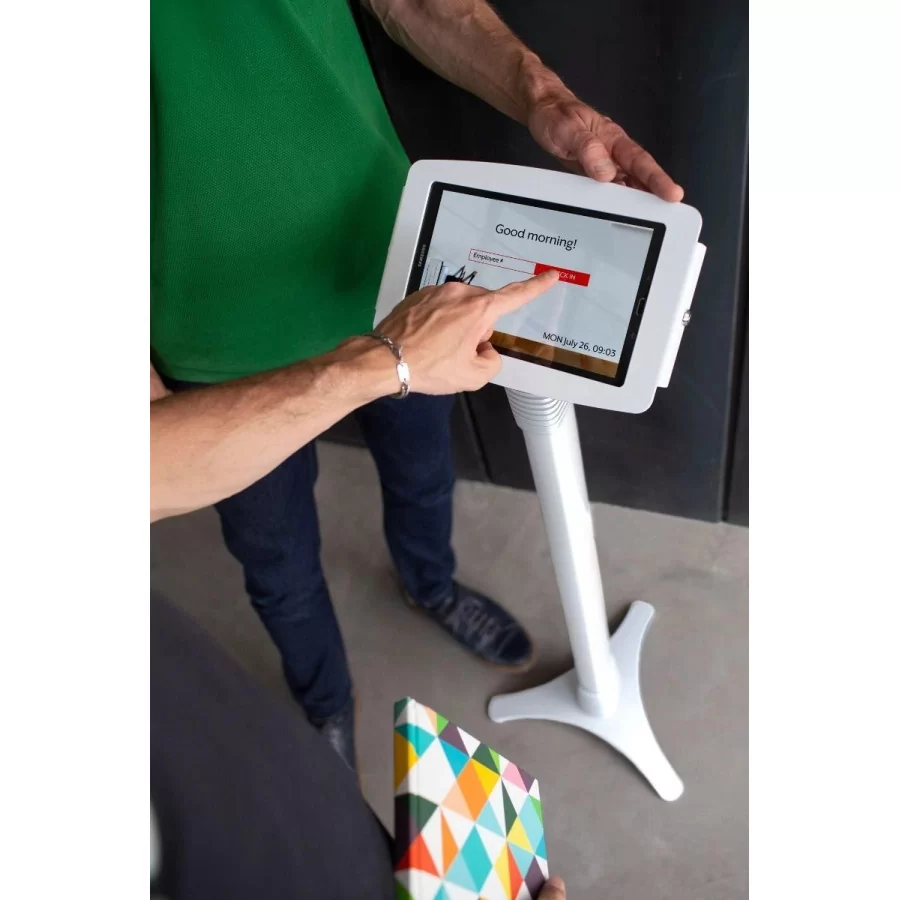 Borne Galaxy tab - Pied Ajustable et Coque Antivol
