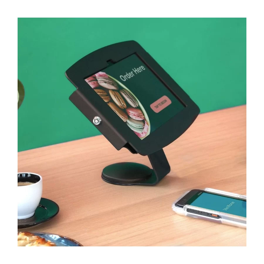 Borne iPad antivol de table ou mural , avec support fixe, Maclocks 111B102IPDSB 111W299PSENW