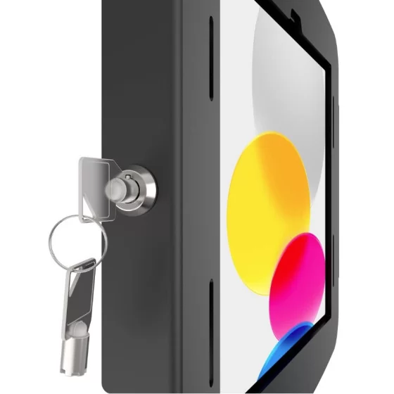 Borne iPad antivol de table ou mural , avec support fixe, Maclocks 111B102IPDSB 111W299PSENW