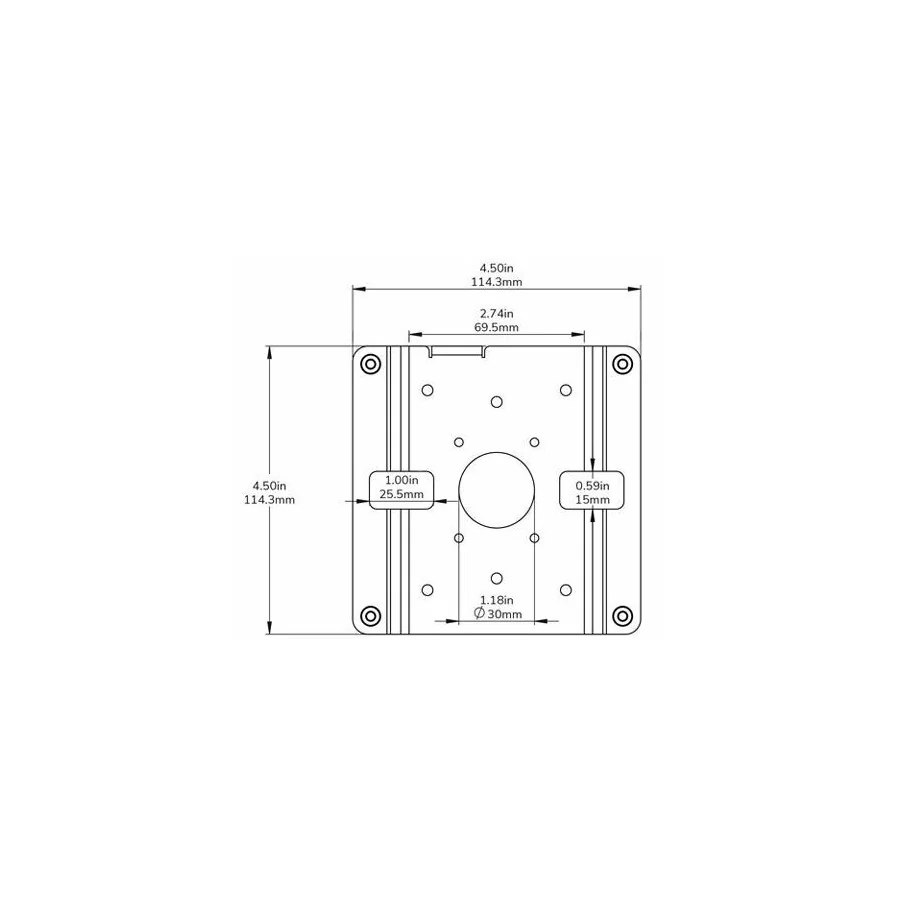 Plaque Support Mural Vesa - Seule - Compulocks