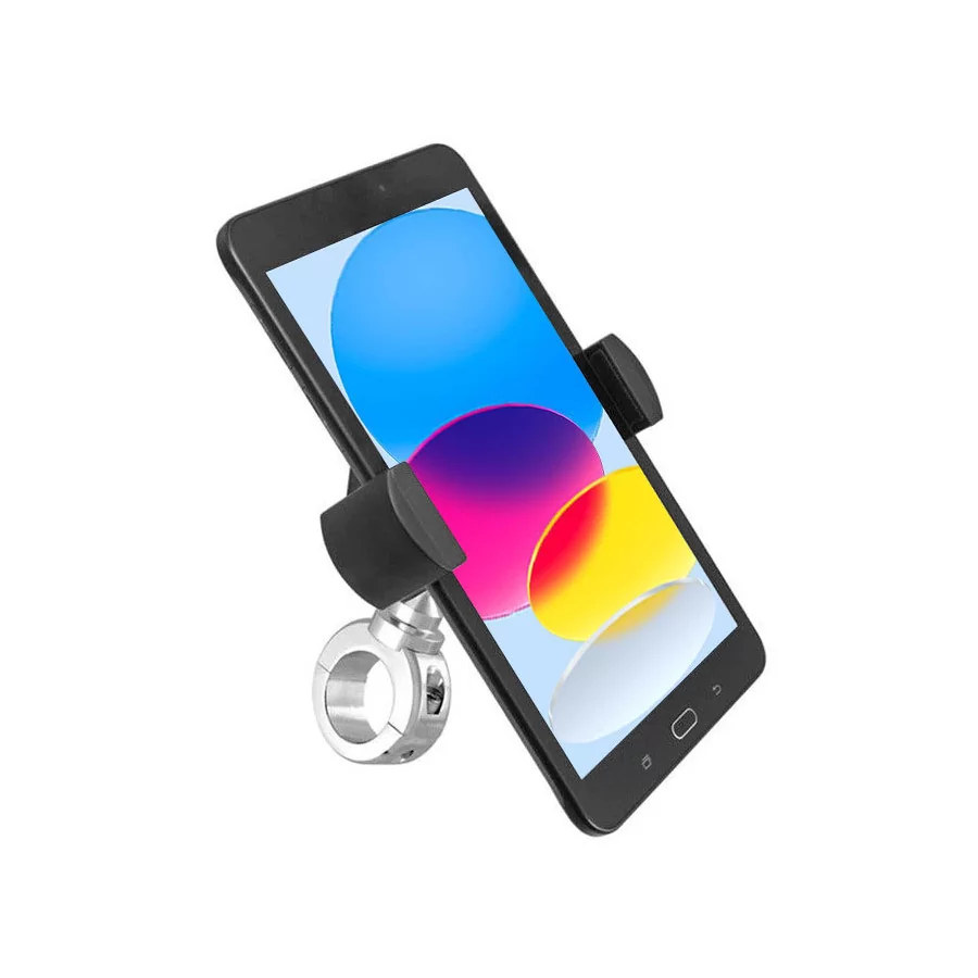 Support Téléphone et Tablette chromé pour Moto