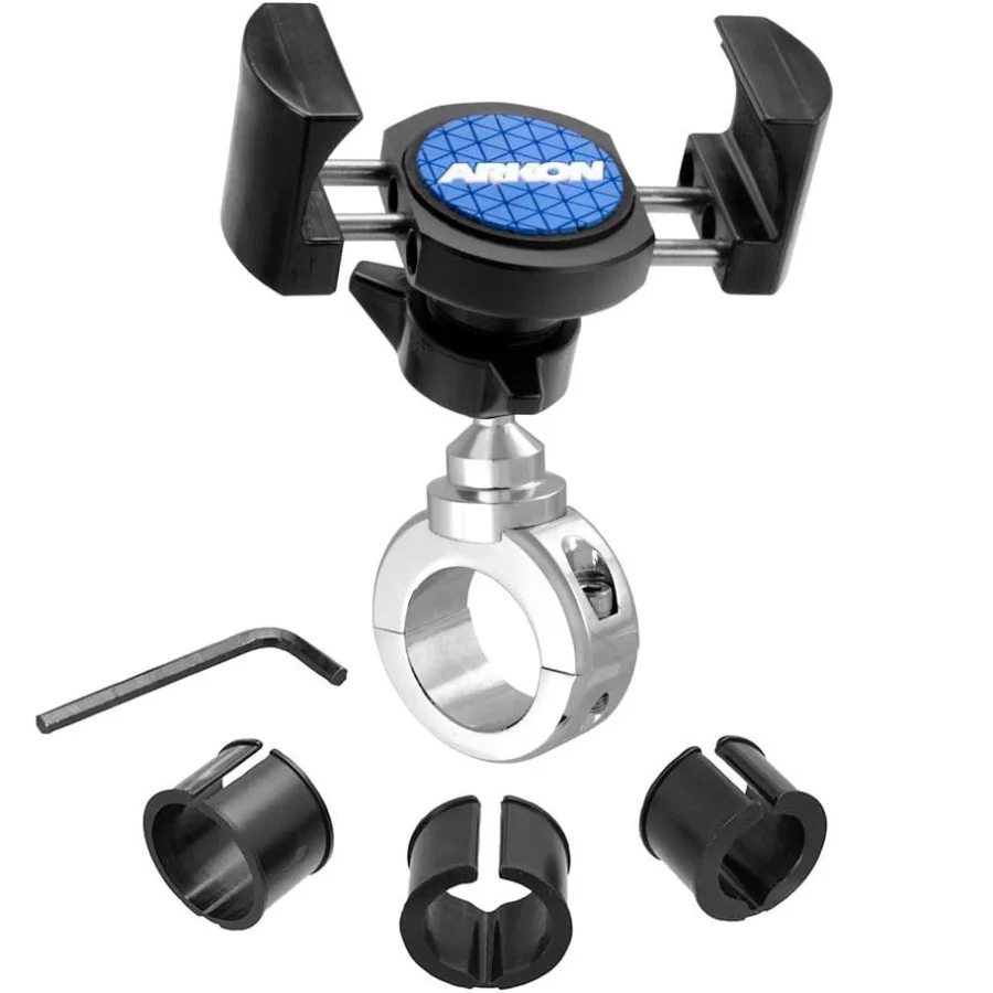 Support Téléphone et Tablette chromé pour Moto