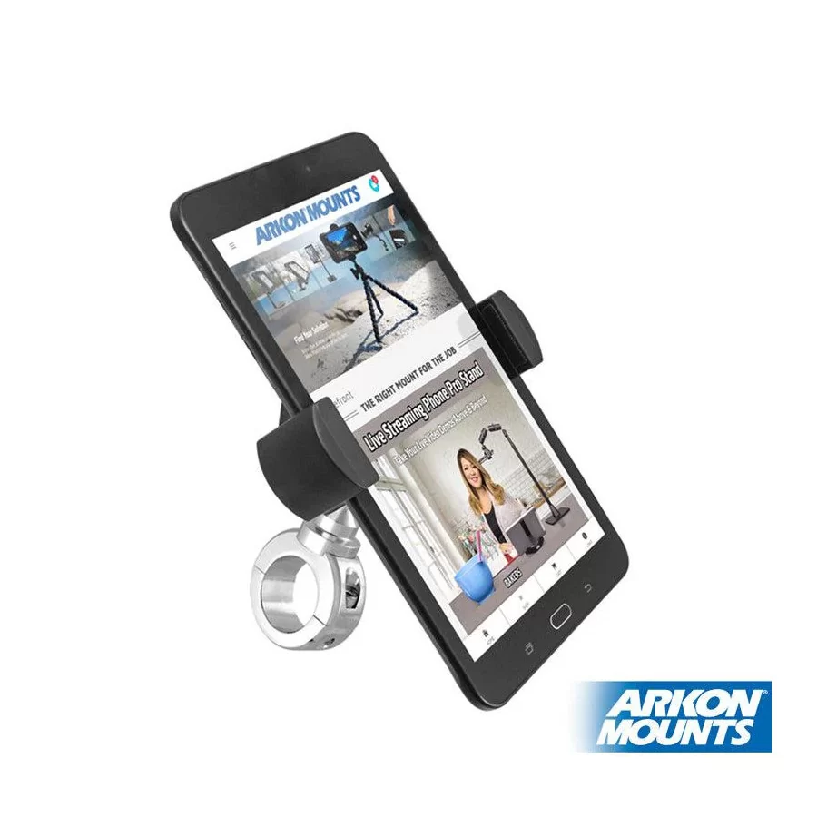 Support Téléphone et Tablette chromé pour Moto