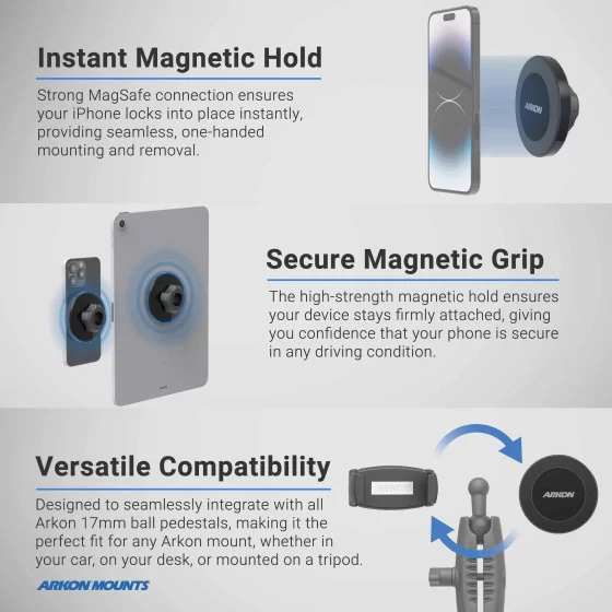Support Téléphone MagSafe avec Ventouse pour Pare Brise professionnel