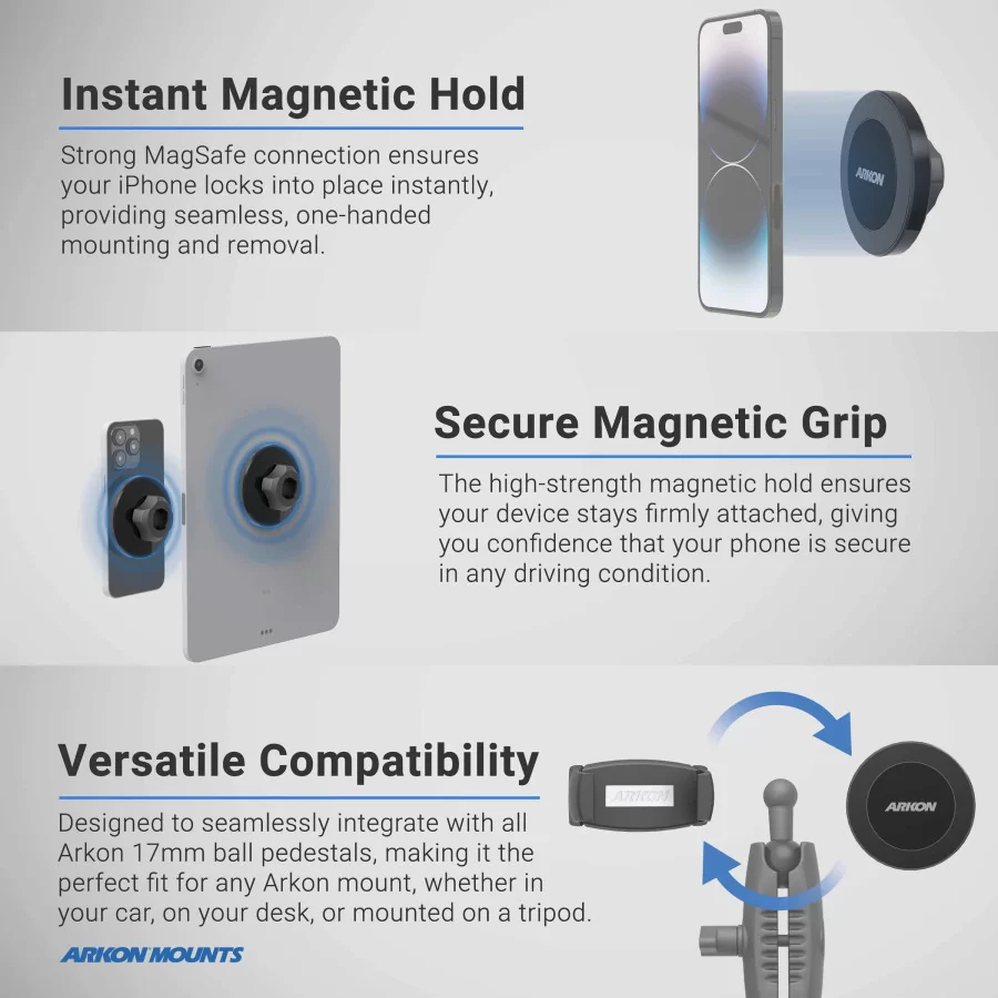 Support Téléphone MagSafe avec Ventouse pour Pare Brise professionnel