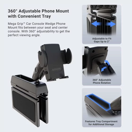 support iPhone Vide Poche pour Console de Voiture