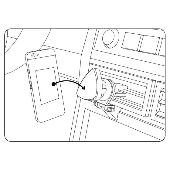support téléphone grille d’aération magnétique elockstore