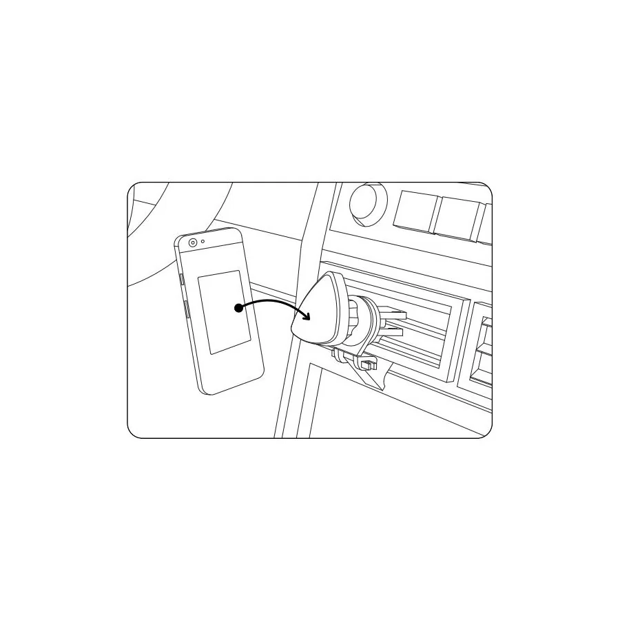 support téléphone grille d’aération magnétique elockstore