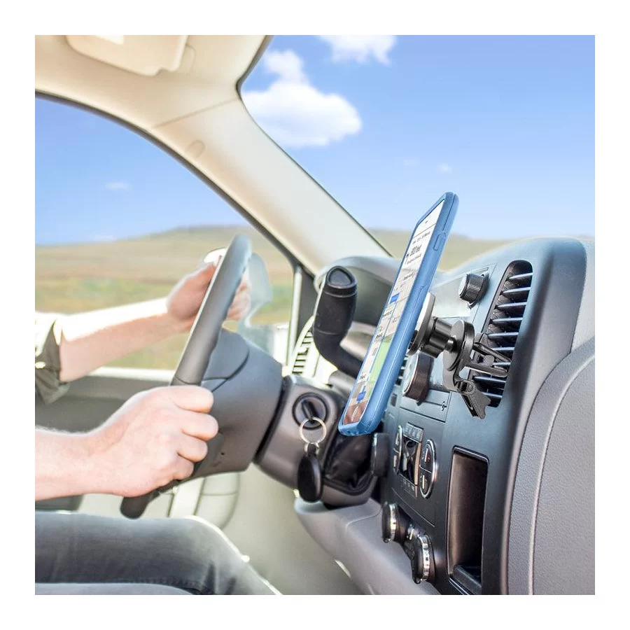 support téléphone voiture grille aération aimantée