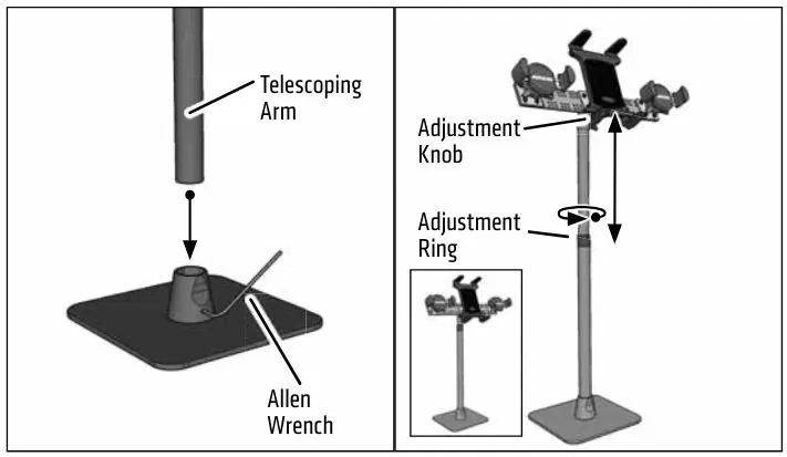 Support Téléphones et Tablette Triple Tête - Arkon TWBTRI01
