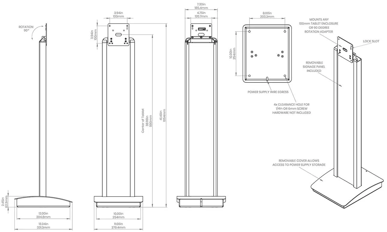 Borne Vesa Personnalisable - Compulocks