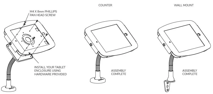 Bras Flexible pour Microsoft Surface et Coque Antivol - Compulocks