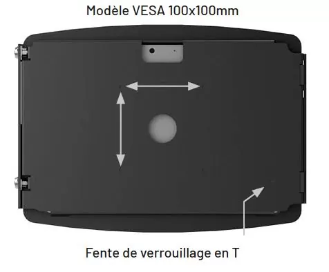 Pied pour Microsoft Surface POS Passe Cable et Antivol - Compulocks