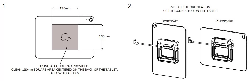 Support Vesa iPad avec Charge sans fil