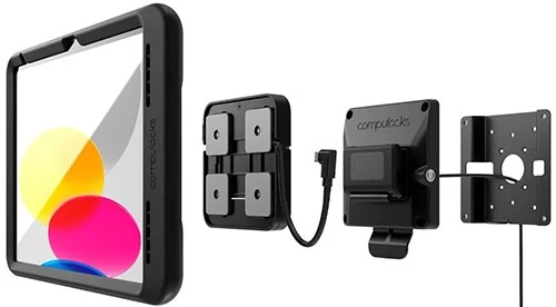 Support iPad Mural Amovible avec Charge sans fil et Transfert de données - Maclocks - PowerMove Wall