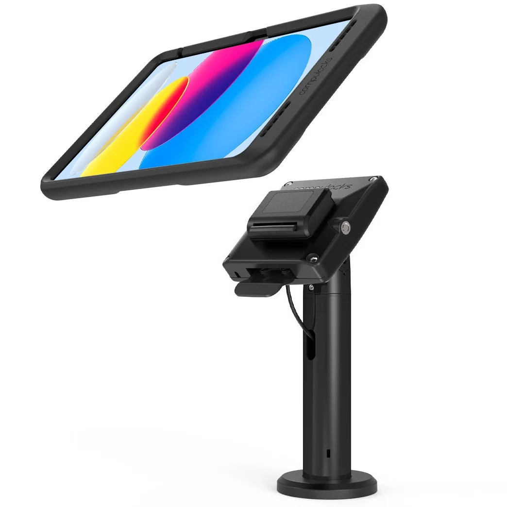 Borne iPad de table Amovible avec Charge sans fil et Transfert de données - Maclocks - PowerMove Rise
