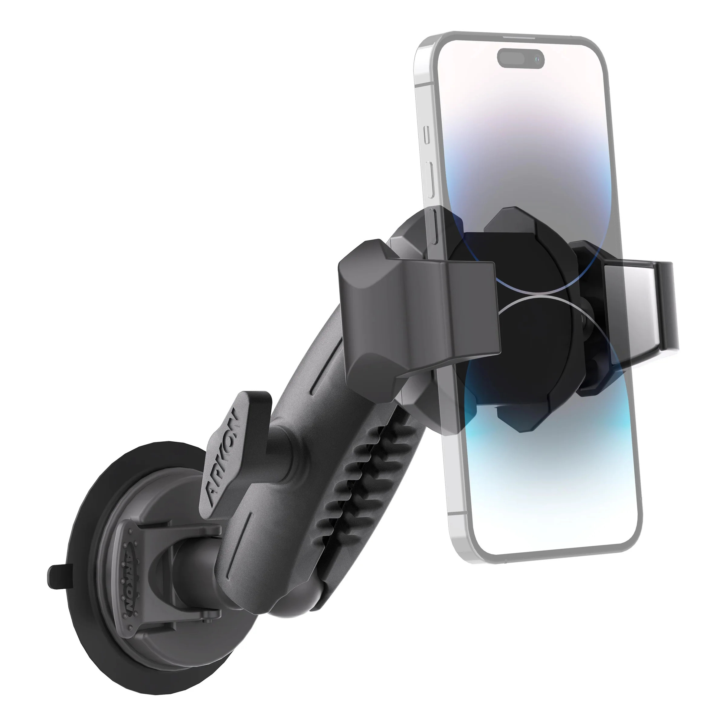 support ventouse telephone robuste