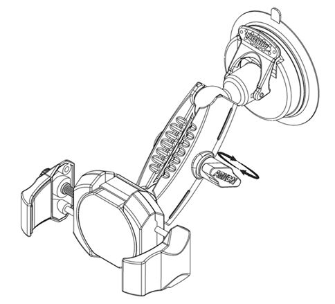 support ventouse téléphone pour vitre de cockpit