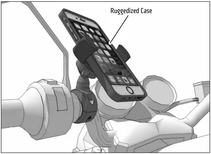 Support Téléphone et Tablette chromé pour Moto