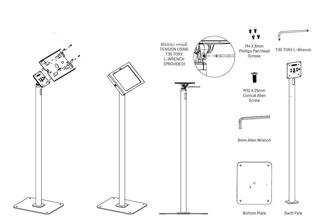 Borne iPad Inclinable - Maclocks Apex Swift - ElockStore