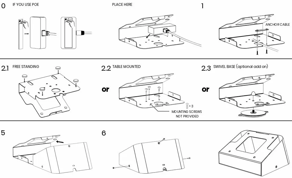 Support Console Capsule Vesa - seul - Compulocks