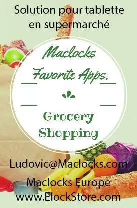 Solution pour tablette en supermarché et pour faire ses courses maclocks